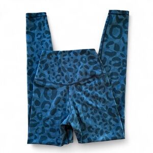 Blue Leopard Print Women's Leggings